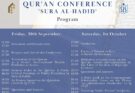 Internationale Korankonferenz „Sura al-Hadid“ am 30.9. und 1.10.2022